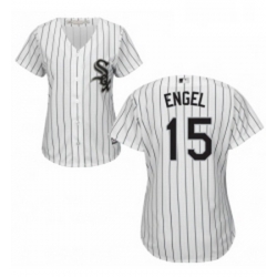 Womens Majestic Chicago White Sox 15 Adam Engel Authentic White Home Cool Base MLB Jersey 