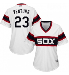 Womens Majestic Chicago White Sox 23 Robin Ventura Replica White 2013 Alternate Home Cool Base MLB Jersey