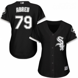 Womens Majestic Chicago White Sox 79 Jose Abreu Replica Black Alternate Home Cool Base MLB Jersey