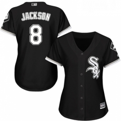 Womens Majestic Chicago White Sox 8 Bo Jackson Replica Black Alternate Home Cool Base MLB Jersey