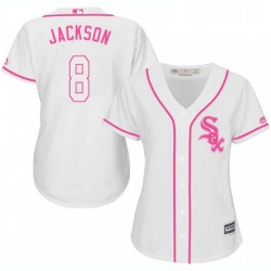 Womens Majestic Chicago White Sox 8 Bo Jackson Replica White Fashion Cool Base MLB Jersey