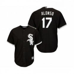 Youth Chicago White Sox 17 Yonder Alonso Replica Black Alternate Home Cool Base Baseball Jersey 