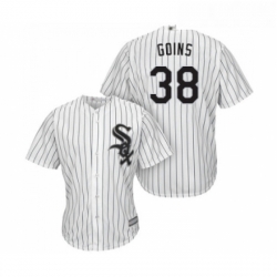 Youth Chicago White Sox 38 Ryan Goins Replica White Home Cool Base Baseball Jersey 