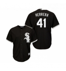 Youth Chicago White Sox 41 Kelvin Herrera Replica Black Alternate Home Cool Base Baseball Jersey 