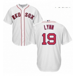 Youth Majestic Boston Red Sox 19 Fred Lynn Authentic White Home Cool Base MLB Jersey