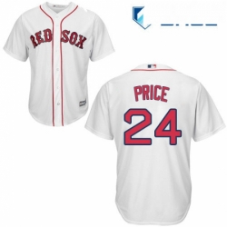 Youth Majestic Boston Red Sox 24 David Price Authentic White Home Cool Base MLB Jersey