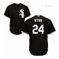 Youth Majestic Chicago White Sox 24 Early Wynn Authentic Black Alternate Home Cool Base MLB Jersey