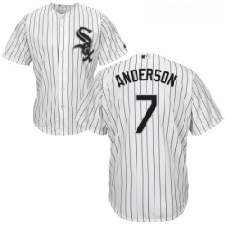 Youth Majestic Chicago White Sox 7 Tim Anderson Replica White Home Cool Base MLB Jersey 