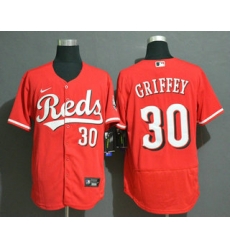 Men Cincinnati Reds 30 Ken Griffey Jr Red Stitched MLB Flex Base Nike Jersey