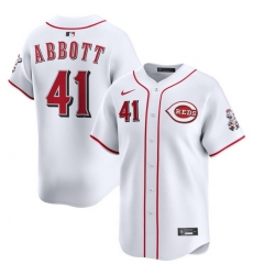 Men Cincinnati Reds Nike White Home Limited Custom Jersey Nicolas Kyle 62