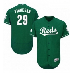 Mens Majestic Cincinnati Reds 29 Brandon Finnegan Green Celtic Flexbase Authentic Collection MLB Jersey