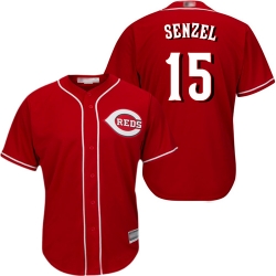 Reds 15 Nick Senzel Red New Cool Base Stitched Baseball Jersey