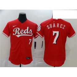 Reds 7 Eugenio Suarez Red 2020 Nike Flexbase Jersey