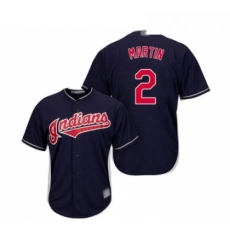 Youth Cleveland Indians 2 Leonys Martin Replica Navy Blue Alternate 1 Cool Base Baseball Jersey 