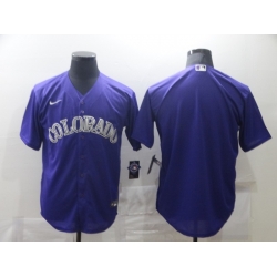 Men Colorado Rockies Nike Purple Blank Jersey II