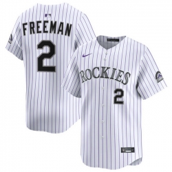 Men Colorado Rockies Nike White Alternate Limited Jersey Freeman Tyler 2