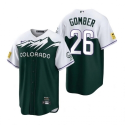 Men Nike Nike Colorado Rockies #26 Austin Gomber City Connect Stitched Cool Base Baseball Jersey