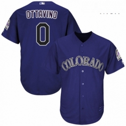 Mens Majestic Colorado Rockies 0 Adam Ottavino Replica Purple Alternate 1 Cool Base MLB Jersey 