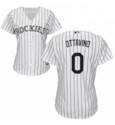 Womens Majestic Colorado Rockies 0 Adam Ottavino Authentic White Home Cool Base MLB Jersey 