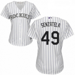 Womens Majestic Colorado Rockies 49 Antonio Senzatela Replica White Home Cool Base MLB Jersey 