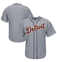 MLB Tigers Blank Grey Blank Cool Base Men Jersey