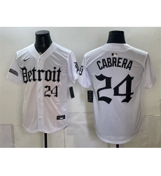 Men Detroit Tigers 24 Miguel Cabrera 2026 White Motor Gothic Edition Vapor Premier Limited Stitched Baseball Jersey Men Detroit Tigers 24 Miguel Cabrera 2026 White Motor Gothic Edition Vapor Premier Limited Stitched Baseball Jersey