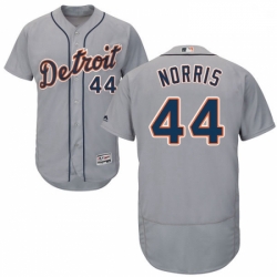 Mens Majestic Detroit Tigers 44 Daniel Norris Grey Road Flex Base Authentic Collection MLB Jersey