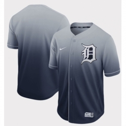 Mens Nike Detroit Tigers Blank Navy Fade Authentic Baseball Jersey