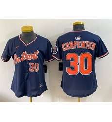 Women Detroit Tigers 30 Kerry Carpenter Navy 2026 Alternate Vapor Premier Limited Stitched Baseball Jersey Women Detroit Tigers 30 Kerry Carpenter Navy 2026 Alternate Vapor Premier Limited Stitched Baseball Jersey