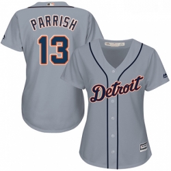 Womens Majestic Detroit Tigers 13 Lance Parrish Authentic Grey Road Cool Base MLB Jersey