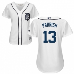 Womens Majestic Detroit Tigers 13 Lance Parrish Replica White Home Cool Base MLB Jersey