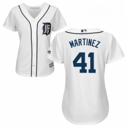 Womens Majestic Detroit Tigers 41 Victor Martinez Authentic White Home Cool Base MLB Jersey