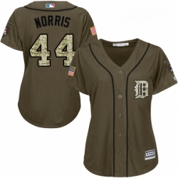 Womens Majestic Detroit Tigers 44 Daniel Norris Authentic Green Salute to Service MLB Jersey