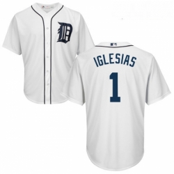 Youth Majestic Detroit Tigers 1 Jose Iglesias Replica White Home Cool Base MLB Jersey