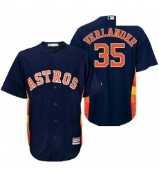 Astros 35 Justin Verlander Navy Cool Base Jersey