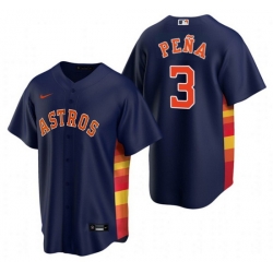 Men Houston Astros 3 Jeremy Pena Navy Cool Base Stitched Jersey