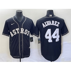 Men Houston Astros 44 Yordan Alvarez Black Cool Base Stitched Baseball Jersey