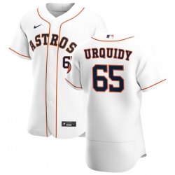 Men Houston Astros 65 Jose Urquidy Men Nike White Home 2020 Flex Base Player MLB Jersey