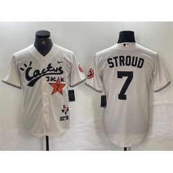 Men Houston Astros 7 C J  Stroud Cream Cactus Jack Vapor Premier Limited Stitched Baseball Jersey