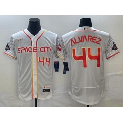 Men's Houston Astros #44 Yordan Alvarez Number White 2023 City Connect Flex Base Stitched Jersey1