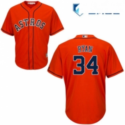 Mens Majestic Houston Astros 34 Nolan Ryan Replica Orange Alternate Cool Base MLB Jersey