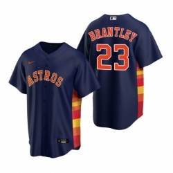 Mens Nike Houston Astros 23 Michael Brantley Navy Alternate Stitched Baseball Jersey