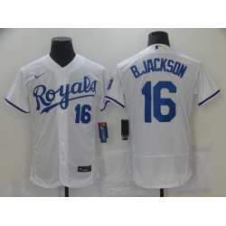 Men Nike Kansas City Royals Bo Jackson 16 White Alternate Stitched Baseball Jersey