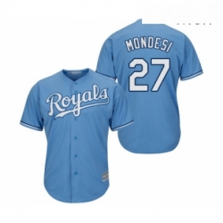 Mens Kansas City Royals 27 Raul Mondesi Replica Light Blue Alternate 1 Cool Base Baseball Jersey 