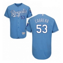 Mens Majestic Kansas City Royals 53 Melky Cabrera Light Blue Flexbase Authentic Collection MLB Jersey