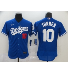 Dodgers 10 Justin Turner Royal 2020 Nike Flexbase Jersey