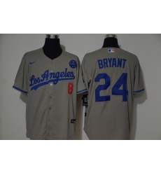 Dodgers 24 Kobe Bryant Gray 2020 Nike KB Cool Base Jerseys