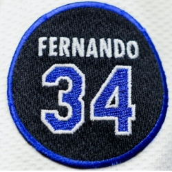 Men Dodgers Fernando Valenzuela patch Biaog