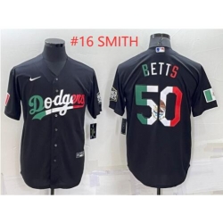 Men Los Angeles Dodgers 16 Will smith Black Mexico Cool Base Stitched Baseball Jersey