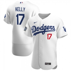 Men Los Angeles Dodgers 17 Joe Kelly Men Nike White Home 2020 World Series Bound Flex Base Player MLB Jersey